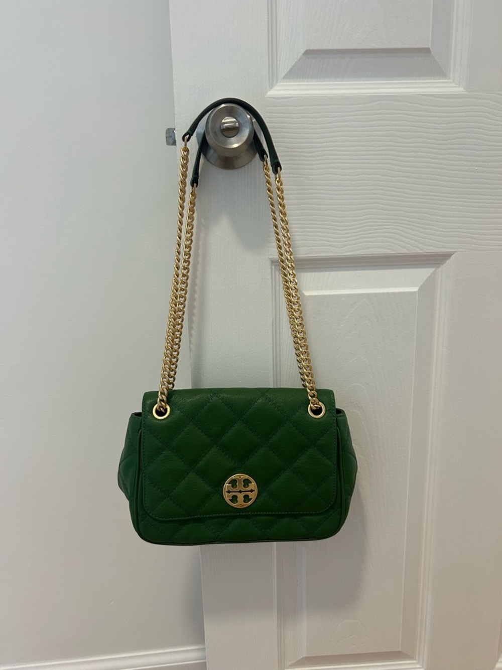 Tory Burch green flap bag
